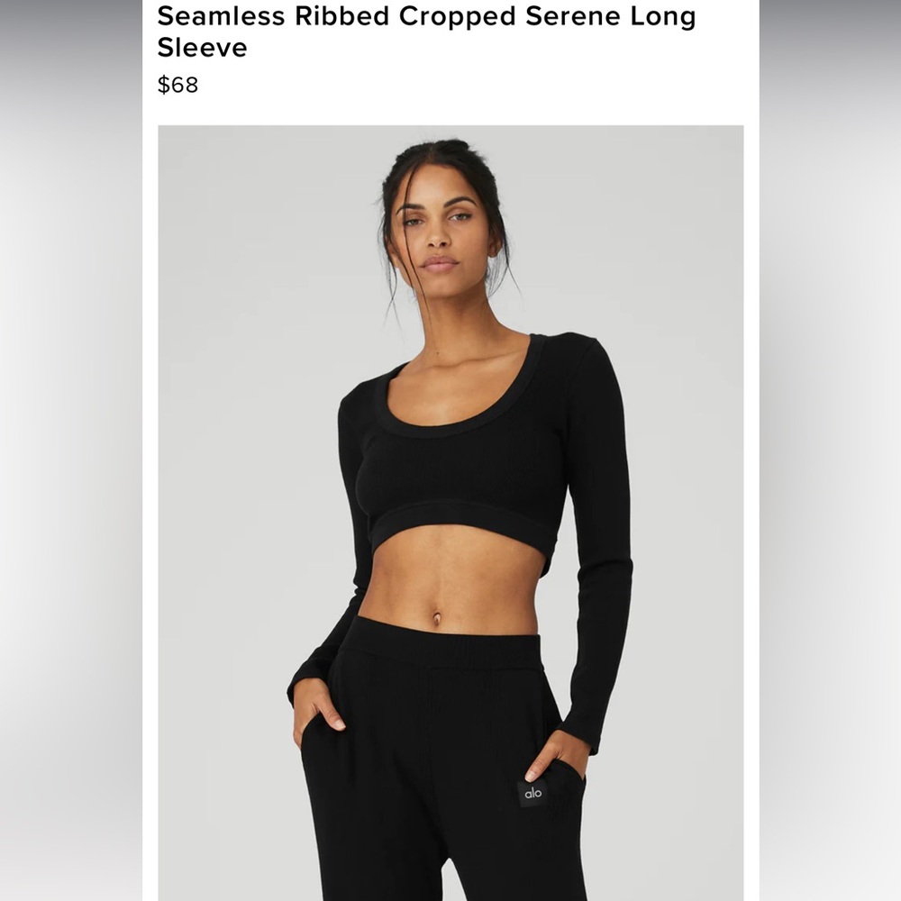 Seamless Ribbed Cropped Serene Long Sleeve